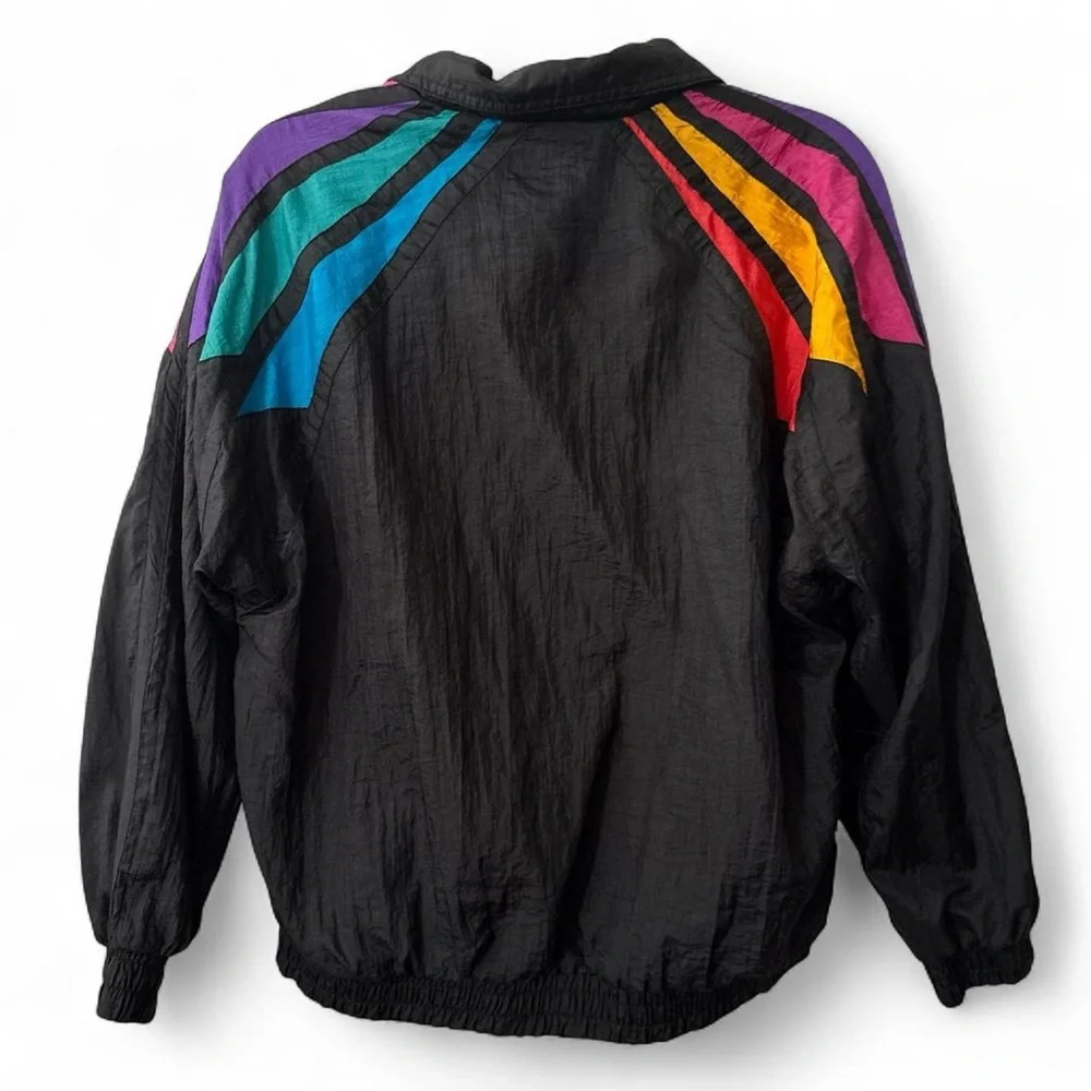 Vintage Active Stuff Black Multicolor Winbreaker - Picture 4 of 5